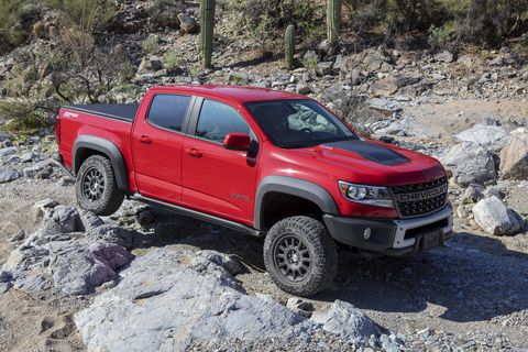 The 2019 Chevrolet Colorado ZR2 Bison isn't necessarily any more capable off-road than the impressive ZR2 truck on which it is based, but a set of armor from respected trail gear supplier AEV lets you explore its potential without fear of bending metal. Thoughtful features like the available snorkel (it's not just for fording streams) help optimize the Bison for heavy-duty use as well.