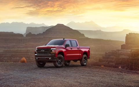 The 2019 Chevy Silverado is 450 pounds lighter than the outgoing model. Exterior swing panels (doors, hood and tailgate) are made of aluminum while fixed panels (fenders, roof and bed) are made of steel.
