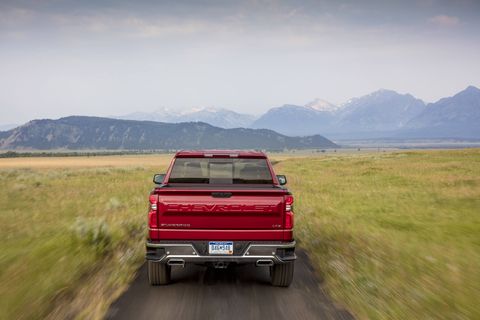 The 2019 Chevrolet Silverado LTZ is the level below High Country with plenty of kit inside and chrome bumpers, grille, mirror caps, and door handles on the outside.