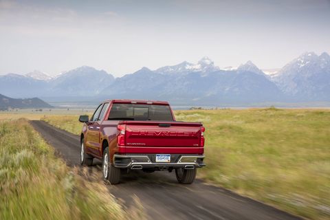 The 2019 Chevrolet Silverado LTZ is the level below High Country with plenty of kit inside and chrome bumpers, grille, mirror caps, and door handles on the outside.
