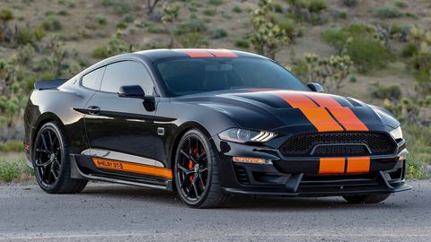 The Shelby GT-S Mustang gets a supercharger on top of the 5.0-liter V8, good for 600 hp.