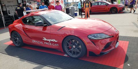 Scattered among the many displays crowding the huge expanse of Daytona International Speedway in the week leading up to NASCAR’s 2019 Daytona 500 is a new Supra.