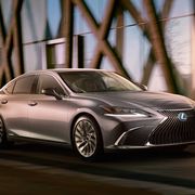 The Lexus ES now sports a new, more vertical incarnation of that notorious spindle grille.