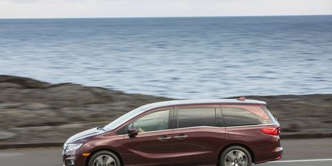 The 2019 Honda Odyssey only comes with a 3.5-liter V6 making a respectable 280 hp.