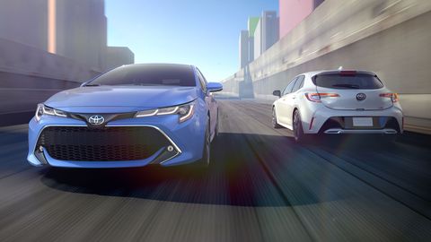 The 2019 Toyota Corolla Hatchback comes with the company's new Dynamic Force engine, a six-speed manual and an optional new CVT.