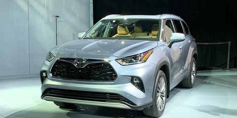 The 2020 Toyota Highlander made its debut at the New York auto show, months ahead of the start of sales.