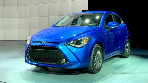 Toyota brought the 2020 Yaris to the New York auto show, ahead of the car's launch later this summer.