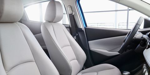 The 2020 Toyota Yaris interior looks similar to the previous model year's Yaris IA, which was essentially a Mazda 2.