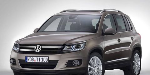 A front view of the restyled Volkswagen Tiguan.