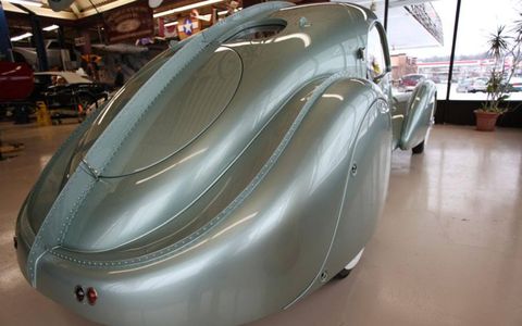 Styling features on the 1935 Bugatti Aerolithe, such as the prominent fin bisecting its body, would reappear on the legendary Bugatti Atlantics.