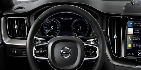 The font size on the XC60's touchscreen was increased to make it more user-friendly.