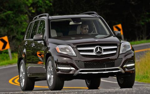 The 3.5-liter V6 in the 2013 Mercedes-Benz GLK350 makes 302 hp and 273 lb-ft of torque.
