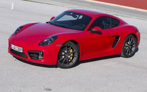 The 2014 Porsche Cayman S shares a platform with the Porsche Boxster.