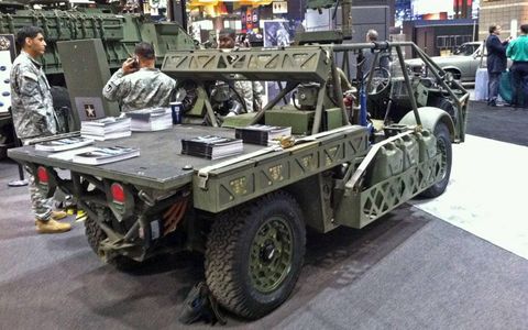 The Clandestine Extended Range Vehicle. Designed for reconnaissance, targeting and rescue missions, the CERV uses a diesel-electric hybrid to reach speeds of up to 80 mph.