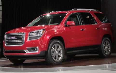 The 2013 GMC Acadia was unveiled at the Chicago auto show.
