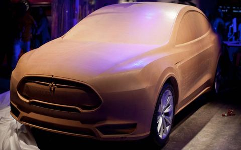The clay model used by Tesla's design team while styling the Model X