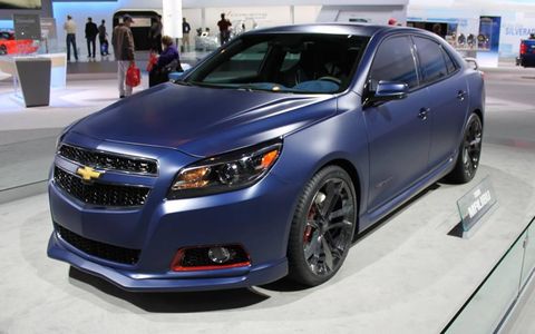 Chevy debuted the turbo-version of the Malibu with this matte finish at SEMA before showing it off in Chicago.