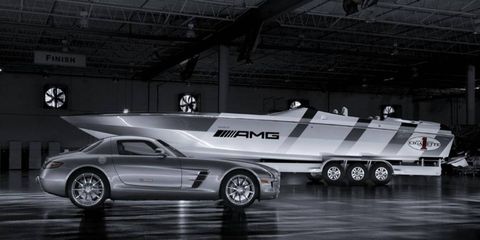 Two legendary performance brands &#8211; Mercedes AMG and Cigarette Racing &#8211; unveiled a custom Cigarette Racing boat and the SLS AMG, which inspired its design, at a special preview at the Miami International Boat Show on Thursday, February 11