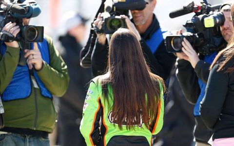 Danica Patrick was the center of attention for something that actually happened on the track on Sunday at Daytona International Speedway.