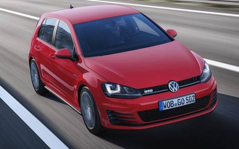 The Volkswagen Golf GTD uses the automaker's new four-cylinder diesel engine.