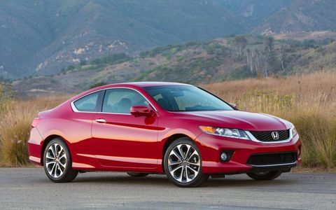 The 2013 Honda Accord Coupe earned top safety awards from NHTSA and the IIHS.