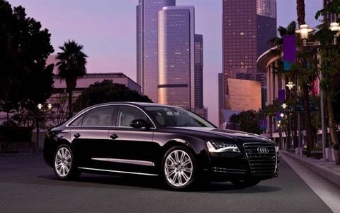 The 2013 Audi A8 L 3.0 TFSI is equipped with a 3.0-liter supercharged V6.