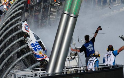 Officials are powerless in this last-lap crash at Daytona on Saturday.