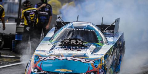 Courtney Force qualified No. 1 for the 10th time in her NHRA Funny Car career on Saturday.