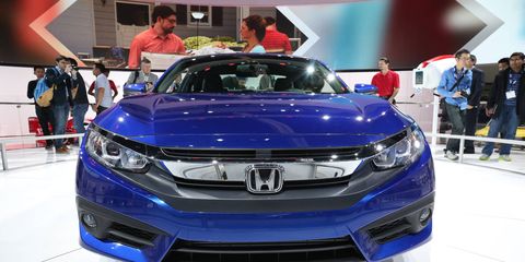 Honda revealed the production version of its Civic Coupe the night before the LA auto show at its Advanced Design Center just a few blocks away from the show in downtown Los Angeles.