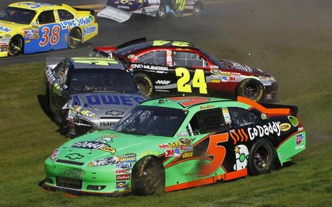 Mark Martin, Jimmy Johnson and Jeff Gordon were also caught up in the 14-car wreck