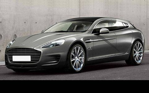 This Aston Martin Rapide, stretched by Bertone, keeps the car's base V12 engine.