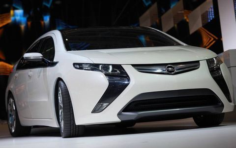 The Opel Ampera uses the range-extending powertrain first shown in the Chevrolet Volt. The Ampera has four seats and five doors. GM is now calling the hybrid powertrain Voltec.