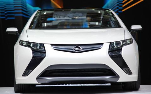 The Opel Ampera uses the range-extending powertrain first shown in the Chevrolet Volt. The Ampera has four seats and five doors. GM is now calling the hybrid powertrain Voltec.