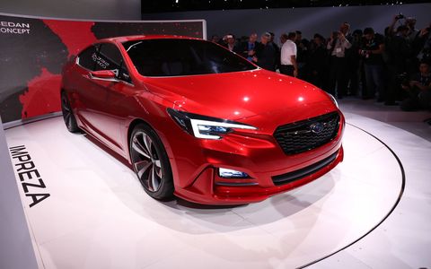 The Subaru Impreza concept foreshadows the company's new design language.