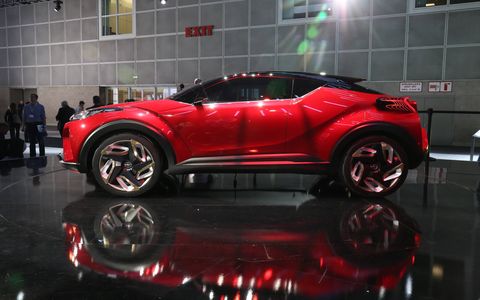 The C-HR concept is full of sharp body lines that are contrasted but round contours. It could be considered busy by some standards, but most would at least concede it is polarizing.