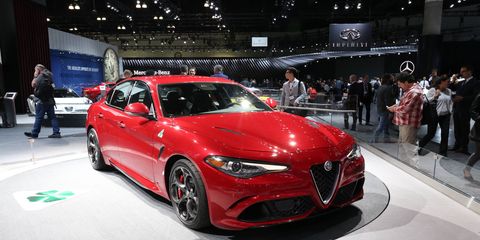 The 2.9-liter V6 makes over 500 horsepower thanks to the two turbochargers forcing in air, but to stave off weight Alfa decided to cast the block and heads out of aluminum.
