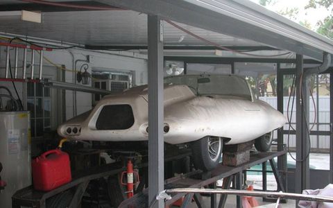 The 1962 Shark roadster awaiting restoration.