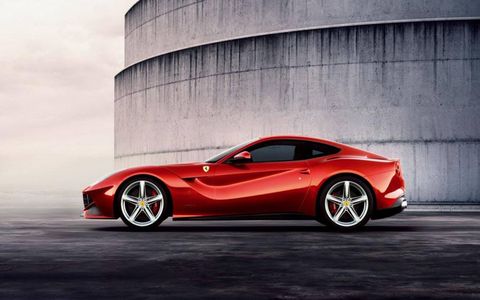 The new Ferrari F12 Berlinetta revealed on Wednesday February 29, 2012.
