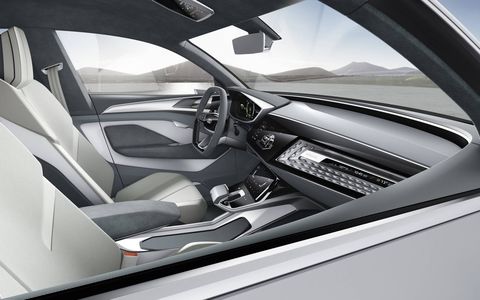 The Audi e-tron Sportback concept makes its debut at the Shanghai auto show.
