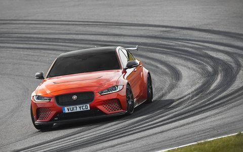 Project 8 features manually adjustable ride height, aerodynamics and Intelligent Driveline Dynamics settings for circuit use. The optional two-seat Track Pack version saves 27 pounds.