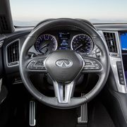 The 2018 Infiniti Q60 has several drive modes to select from that alter steering, throttle, suspension and transmission operation.