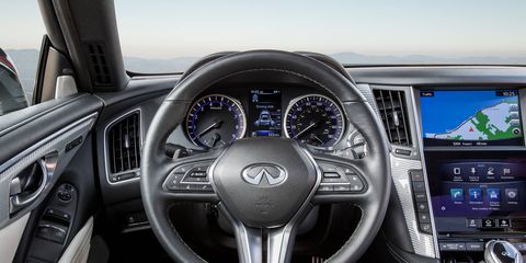 The 2018 Infiniti Q60 has several drive modes to select from that alter steering, throttle, suspension and transmission operation.