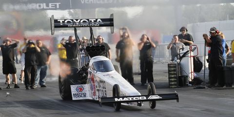Antron Brown leads the NHRA Top Fuel class in points heading to Indianapolis.