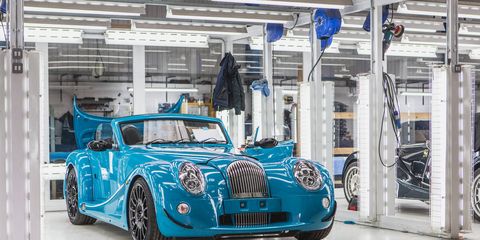 The Morgan Aero GT features a BMW-sourced 4.8-liter V8 making 367 hp and 370 lb-ft, and weighs in at just 2,600 pounds.