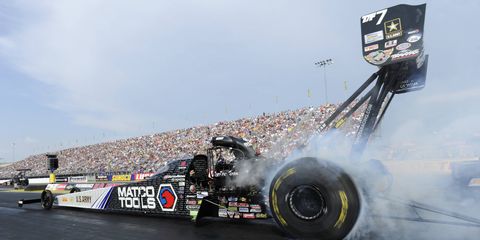 Antron Brown (above) beat J.R. Todd, Richie Crampton and Doug Kalitta on his way to a $100,000 payday on Saturday.