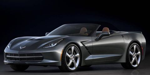 2014 Chevrolet Corvette Stingray convertible with the roof stowed away.