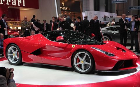 The Ferrari LaFerrari supercar packs 963 hp from its hybrid V12 and electric motor powertrain.