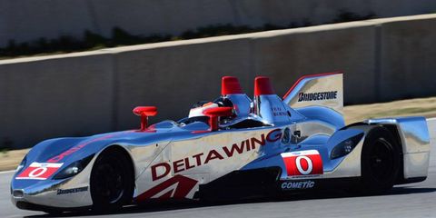 Johnny O'Connell and Andy Meyrick shook down the DeltaWing on Friday at Road Atlanta.