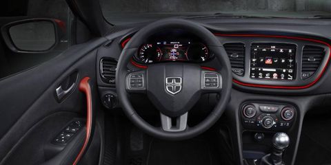 The 2013 Dodge Dart Limited is available with a six-speed manual transmission.