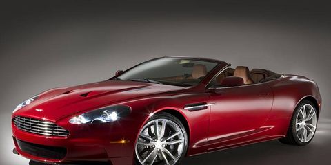 The soft-top version of Aston Martin's beefy DBS will top 191 mph, the company says, and sprint from 0 to 62 mph in 4.3 seconds. The chassis is shared with the DBS coupe, while the fabric roof is borrowed from the DB9 Volante.
